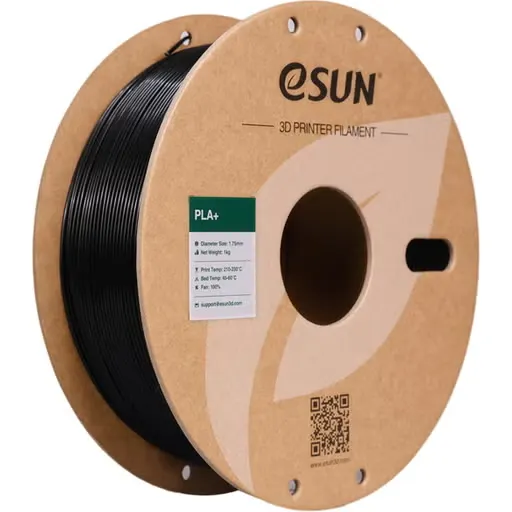 eSUN PLA+ Black 1kg 3D printing filament